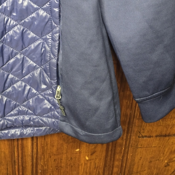 North Face Quilted Thermal  Full Zip Up Dark Blue Jacket Coat, Womens Size XXL - Picture 5 of 7